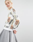 Sweatshirt in Geometric Print